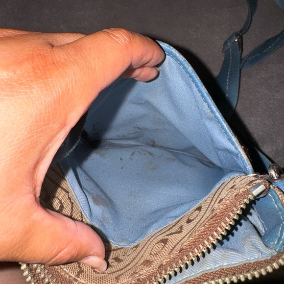 Coach 2009 Swingpack Blue Brown Crossbody Bag - Picture 5 of 13